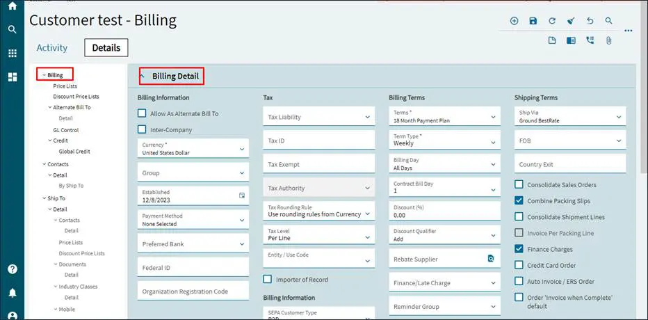 Customer Create and Change | Crawford Software