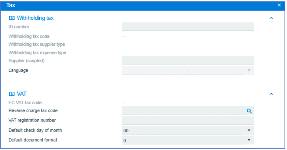 - SYSPRO Supplier Creation