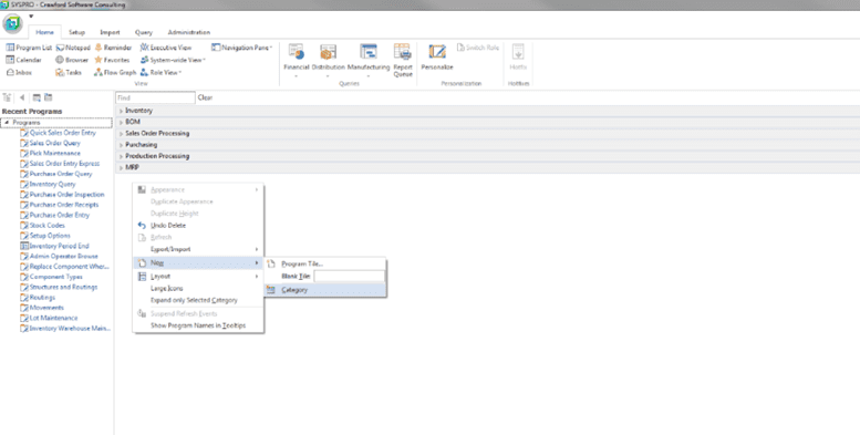image 85 - Creating Favorites in SYSPRO