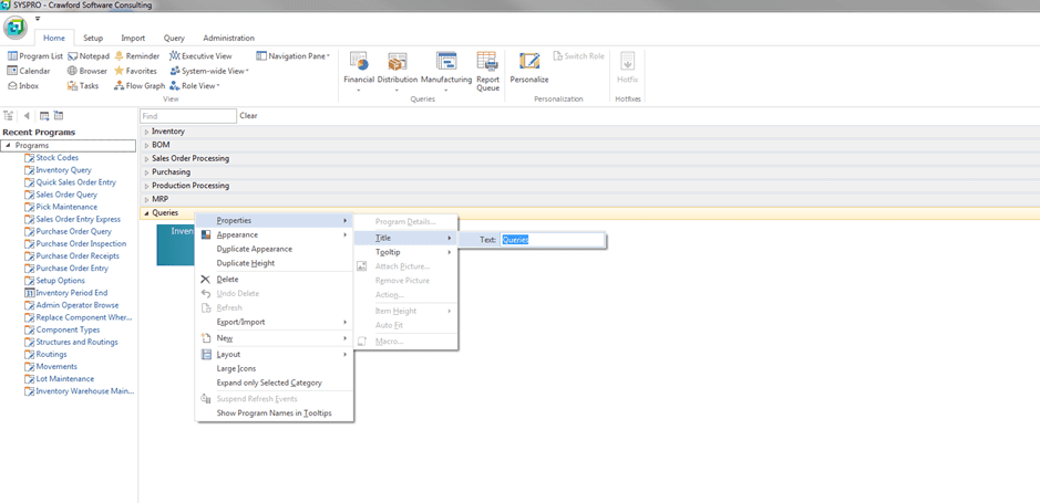 image 90 - Creating Favorites in SYSPRO