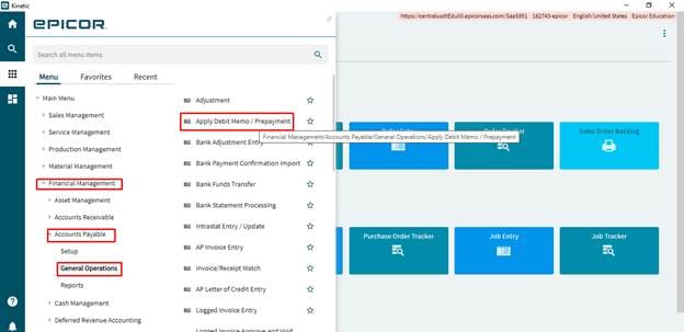 image 13 - Apply Debit Memo