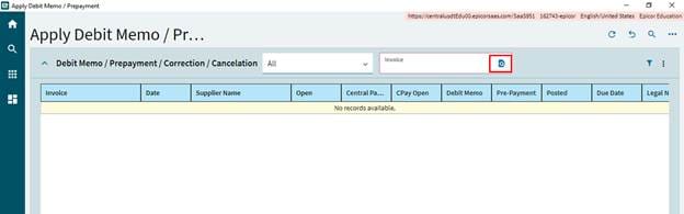image 14 - Apply Debit Memo
