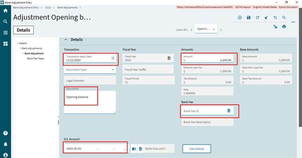 image 17 - Bank Adjustment