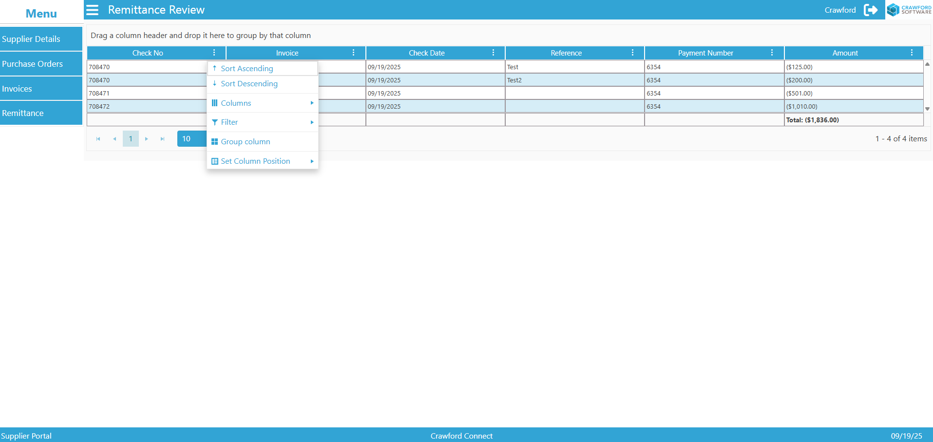 Remittance Screenshot2 - Buyer Portal